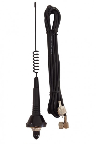 CB Funkantenne 33cm Festmontage mit Fuß &amp; Kabel LKW