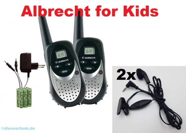 ALBRECHT Tectalk Smart+ 1 Paar PMR446 Akku+Lader und Headsets