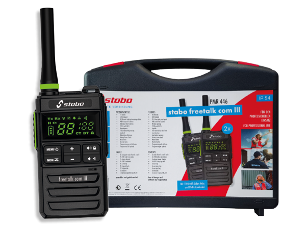 Funkgerät stabo freetalk com III PMR446 2er Kofferset