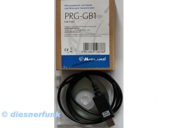 PRG-GB1 Software &amp; Kabel für Midland GB1 Mobil PMR446 5W c1227