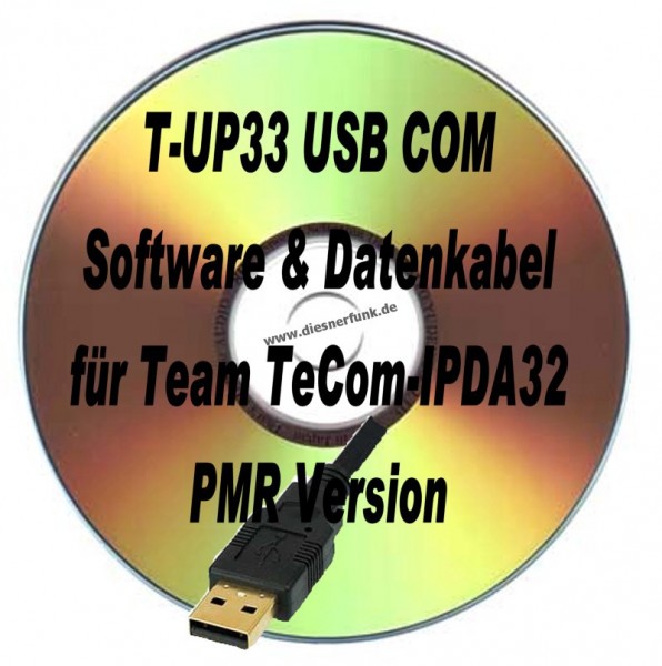 TEAM T-UP33 Programmierkabel &amp; Software für TeComIPDA32 PMR